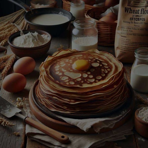 Quelle recette de crêpes légères avec une farine alternative au blé?